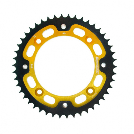 Piese moto - Rear sprocket SUPERSPROX STEALTH RST-898:46-GLD auriu 46T, 428