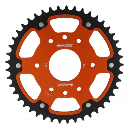 Piese moto - Rear sprocket SUPERSPROX STEALTH RST-905:45-ORG portocaliu 45T, 520