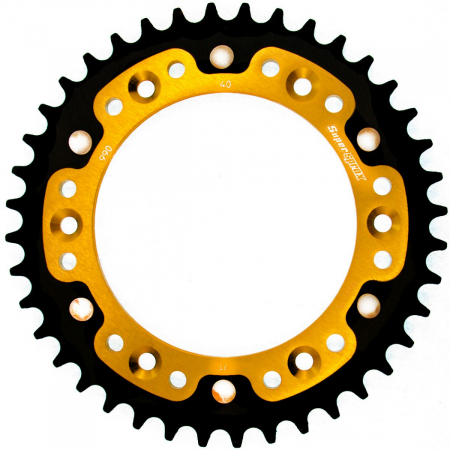 Piese moto - Rear sprocket SUPERSPROX STEALTH RST-990:40-GLD auriu 40T, 520