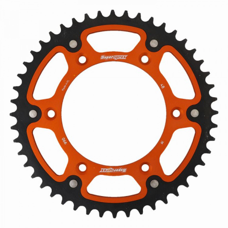 Piese moto - Rear sprocket SUPERSPROX STEALTH RST-990:48-ORG portocaliu 48T, 520