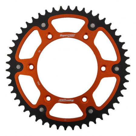 Piese moto - Rear sprocket SUPERSPROX STEALTH RST-990:50-ORG portocaliu 50T, 520