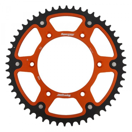 Piese moto - Rear sprocket SUPERSPROX STEALTH RST-990:52-ORG portocaliu 52T, 520