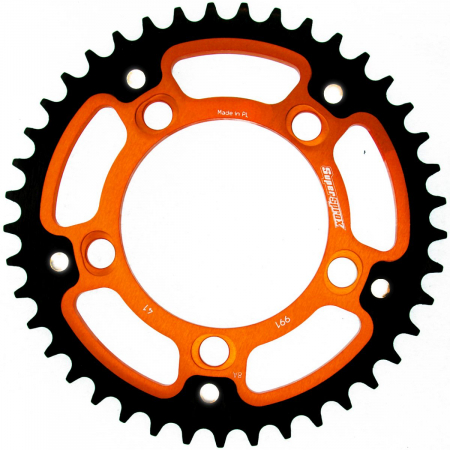 Piese moto - Rear sprocket SUPERSPROX STEALTH RST-991:41-ORG portocaliu 41T, 525