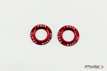 Piese moto - Rings for axle sliders PUIG PHB19 20271R aluminium Rosu