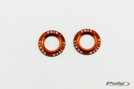 Piese moto - Rings for axle sliders PUIG PHB19 20271T aluminium portocaliu