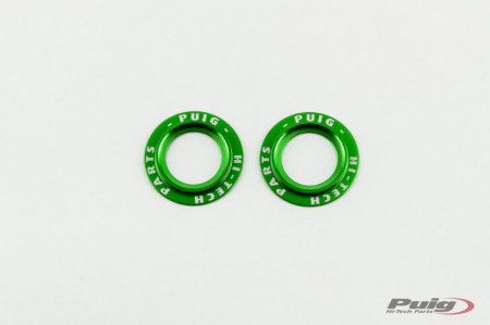 Piese moto - Rings for axle sliders PUIG PHB19 20271V aluminium verde