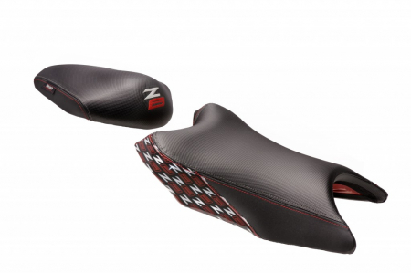 Piese moto - Sa confort SHAD SHK0Z8309C negru/rosu, cusaturi rosii