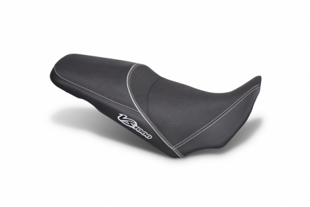 Piese moto - Sa confort SHAD SHS0V1400H incalzita negru/alb, cusaturi gri