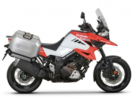 Piese moto - Set complet de 36L / 36L cutii laterale de aluminium SHAD TERRA, incluzand kit montaj SHAD SUZUKI DL 1000 V-Strom/ DL 1050 V-Strom