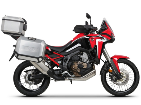 Piese moto - Set complet de cutii de aluminiu SHAD TERRA, 37L cutie centrala si 36L / 47L cutii laterale, incluzand set de montaj si placa SHAD HONDA CRF 1100 Africa Twin