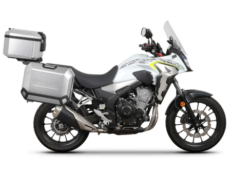 Piese moto - Set complet de cutii de aluminiu SHAD TERRA, 37L cutie centrala  si 47L / 47L cutii laterale, incluzand kit montaj si placa SHAD HONDA CB 500 X