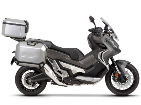 Piese moto - Set complet de cutii de aluminiu SHAD TERRA, 48L cutie centrala  si  47L / 47L cutii laterale, incluzand kit montaj si placa SHAD HONDA X-ADV 750