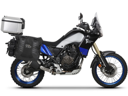 Piese moto - Set complet de genti laterale adventure SHAD TERRA TR40 si topcase din aluminiu SHAD TERRA 37L, incluzand kitul de montaj SHAD YAMAHA Tenere 700 XTZ690