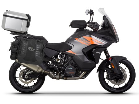 Piese moto - Set complet de genti laterale adventure SHAD TERRA TR40 si topcase din aluminiu SHAD TERRA 48L, incluzand kitul de montaj SHAD KTM Super Adventure 1290 (R, S)
