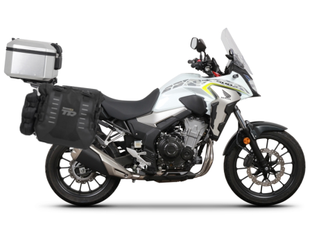 Piese moto - Set complet de genti laterale adventure SHAD TERRA TR40 si topcase din aluminiu SHAD TERRA 55L, incluzand kitul de montaj SHAD HONDA CB 500 X