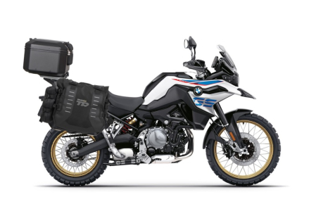Piese moto - Set complet de genti laterale adventure SHAD TERRA TR40 si topcase din aluminiu SHAD TERRA TR55 PURE BLACK, incluzand kitul de montaj SHAD BMW F750GS/F850GS/ADVENTURE