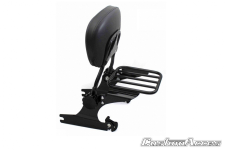 Piese moto - Sissybar plane CUSTOMACCES LUXUS SPORTSTER RSD002N Negru