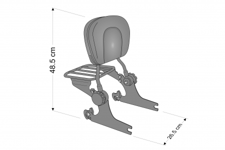 Sissybar plane CUSTOMACCES LUXUS SPORTSTER RSD102J stainless steel [1]