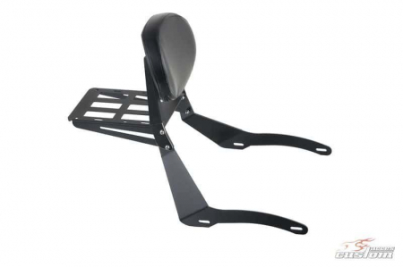 Piese moto - Sissybar plane CUSTOMACCES NON DETACHABLE RQ0043N Negru