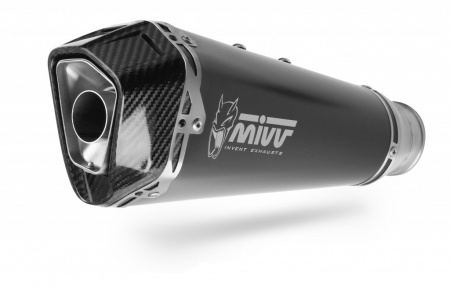 Piese moto - Sistem de evacuare complet 1x1 MIVV DELTA RACE S.055.LDRB negru otel