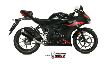 Sistem de evacuare complet 1x1 MIVV DELTA RACE S.055.LDRB negru otel [1]