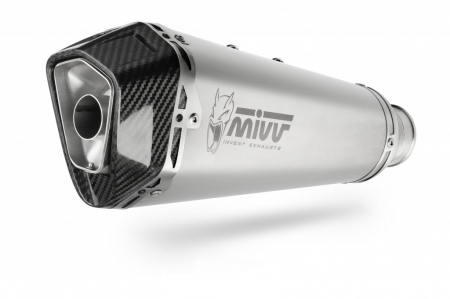 Piese moto - Sistem de evacuare complet 1x1 MIVV DELTA RACE S.055.LDRX Stainless Steel / Carbon cap
