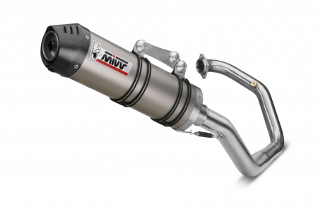 Piese moto - Sistem de evacuare complet 1x1 MIVV OVAL X.KT.0001.S4C Titanium / Carbon cap