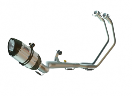 Piese moto - Sistem de evacuare complet 1x1 MIVV SUONO X.YA.0009.S7 Stainless Steel / Carbon cap