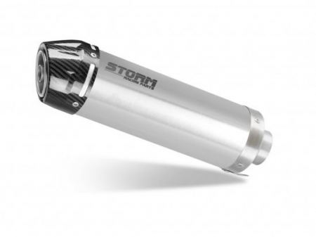 Piese moto - Sistem de evacuare complet 1x1 STORM GP Y.030.LXSC Stainless Steel with carbon cap