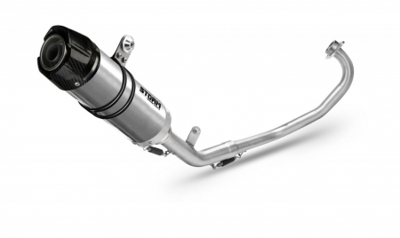 Piese moto - Sistem de evacuare complet 1x1 STORM GP Y.047.LXSC Stainless Steel with carbon cap