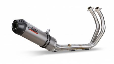 Piese moto - Sistem de evacuare complet 2x1 MIVV OVAL Y.053.L4C Titan / Capac Carbon marime S