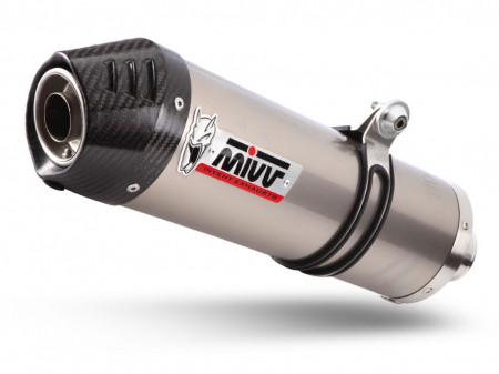 Piese moto - Sistem de evacuare complet 2x1 MIVV OVAL Y.058.L4C Titanium / Carbon cap
