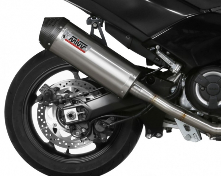 Piese moto - Sistem de evacuare complet 2x1 MIVV OVAL Y.061.LNC Titanium / Carbon cap