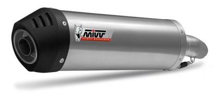 Piese moto - Sistem de evacuare complet 2x1 MIVV OVAL Titanium / Carbon Caps SMALL