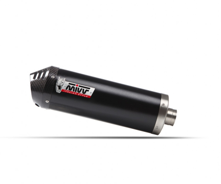 Piese moto - Sistem de evacuare complet 2x1 MIVV OVAL Y.080.LVC Black with carbon cap