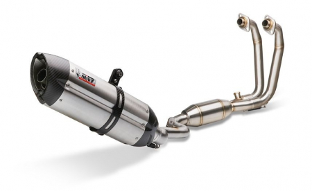 Piese moto - Sistem de evacuare complet 2x1 MIVV SUONO K.036.L7 Otel inoxidabil / Capac Carbon