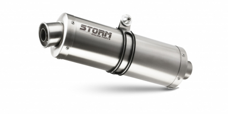 Piese moto - Sistem de evacuare complet 2x1 STORM OVAL K.055.LX1 otel inoxidabil