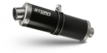 Piese moto - Sistem de evacuare complet 2x1 STORM OVAL K.055.LX1B Negru