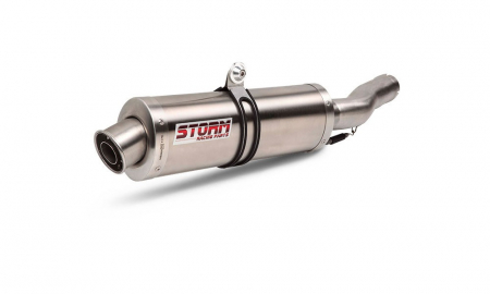Piese moto - Sistem de evacuare complet 2x1 STORM OVAL Y.058.LX1 otel inoxidabil