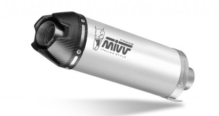 Piese moto - Sistem de evacuare complet 2x1 MIVV AK-1 Y.084.L4K Titanium with carbon cap