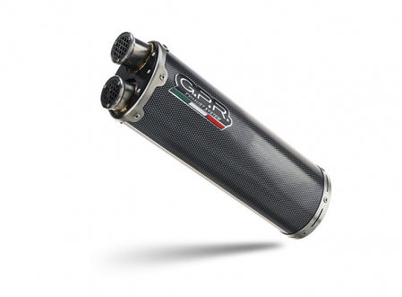 Piese moto - Sistem de evacuare complet GPR DUAL YA.CAT.11.DUAL.PO Carbon look including removable db killer and catalyst