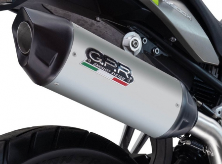 Piese moto - Sistem de evacuare complet GPR FURORE-X E5.CO.K.186.CAT.FUXTIT Brushed Titanium including full line,db killer and catalyst compliant for inspection