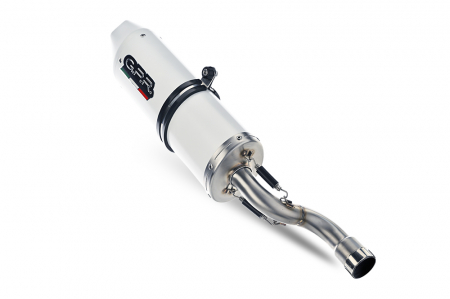 Slip-on exhaust GPR ALBUS CERAMIC A.76.RACEDB.ALB White glossy including link pipe and removale dbkiller [2]