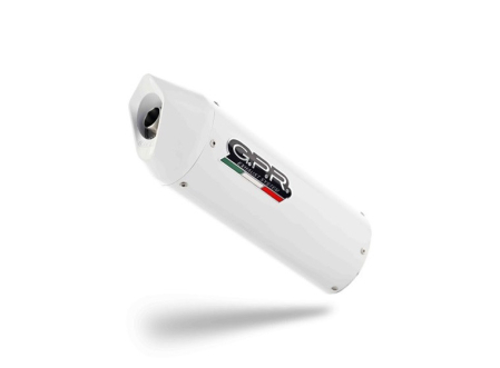 Piese moto - Slip-on exhaust GPR ALBUS CERAMIC H.248.RACEDB.ALB White glossy including link pipe and removable dbkiller