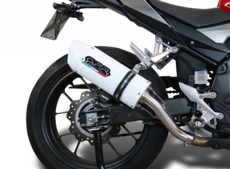 Slip-on exhaust GPR ALBUS CERAMIC E5.H.254.ALB White glossy including removable db killer and link pipe [6]