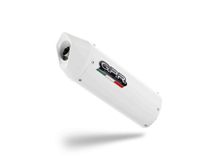 Piese moto - Slip-on exhaust GPR ALBUS CERAMIC E5.H.254.ALB White glossy including removable db killer and link pipe