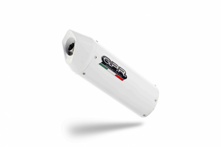 Slip-on exhaust GPR ALBUS CERAMIC H.268.RACEDB.ALB White glossy including link pipe and removable db killer [1]