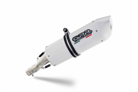 Piese moto - Slip-on exhaust GPR ALBUS CERAMIC KTM.CAT.43.1.ALB White glossy including removable db killer, link pipe and catalyst