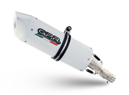 Slip-on exhaust GPR ALBUS EVO4 KT.209.1.ALBE5 White glossy including removable db killer and link pipe [1]