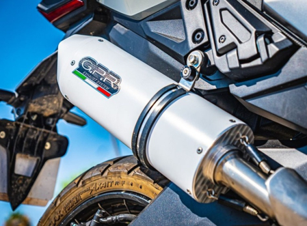 Slip-on exhaust GPR ALBUS EVO4 HON.262.1.ALBE5 White glossy including removable db killer and link pipe [6]